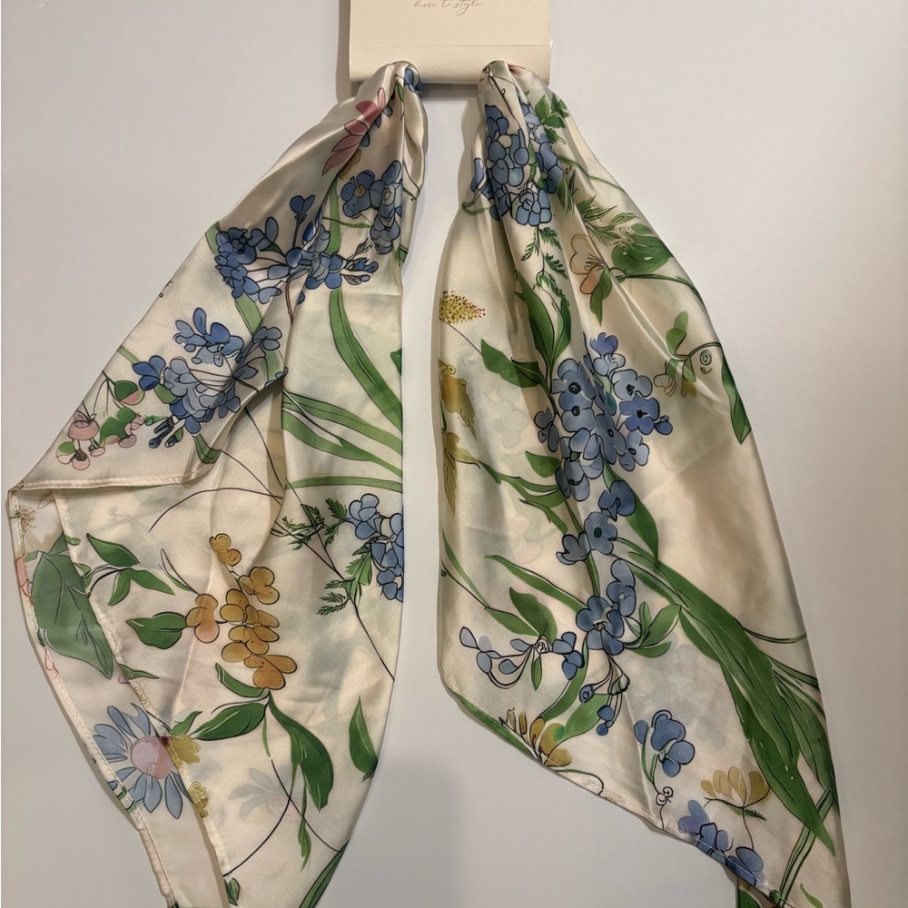 Floral Silk Scarf